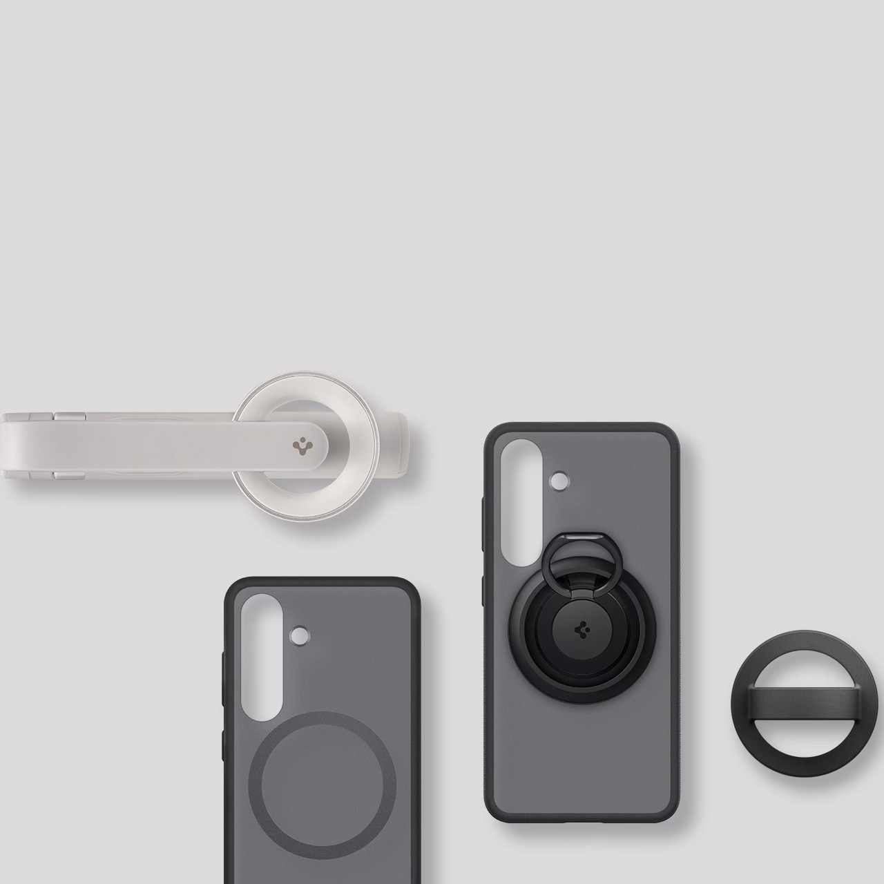 Etui magnetyczne Spigen Capella do Galaxy S25 Plus, przydymione-czarne